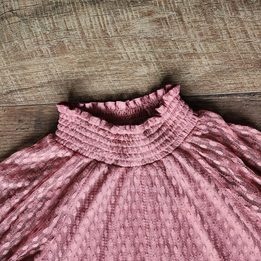 Nina Leonard Mauve Mock Neck Shift Dress Size XL - Picture 5 of 6